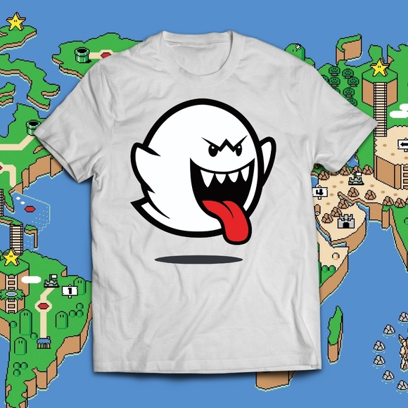 Mario Bros. White Ghost Gamer Tee - Picture 1 of 2